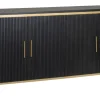 Dressoir Rivello Mangohout, kleur zwart / goud