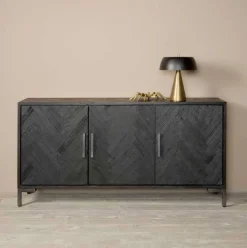 Dressoir Ziano Visgraat, kleur zwart