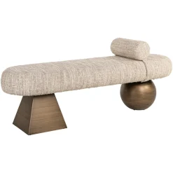 Eetkamerbank Geneva 148cm, kleur Beige