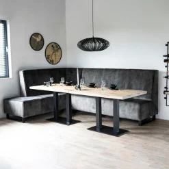 Eetkamerbank Jelle Velvet, kleur Groen