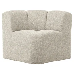 Eetkamerbank Mojo Bouclé, Hoek, kleur Beige Melange