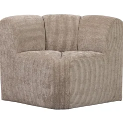 Eetkamerbank Mojo Geweven Rib, Hoek, kleur Donker Zand