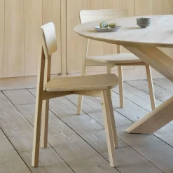 Eetkamerstoel Casale Geolied Eikenhout, kleur Naturel