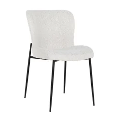 Eetkamerstoel Darby Bouclé, kleur Wit