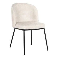 Eetkamerstoel Elvi Chenille, kleur Beige