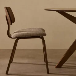 Eetkamerstoel Gena Rubberhout en stof