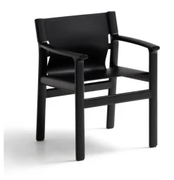 Eetkamerstoel Jan Leder en essenhout