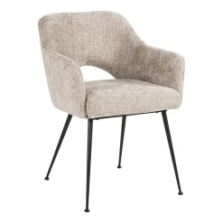 Eetkamerstoel Jenthe Chenille, kleur Desert