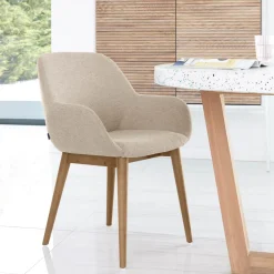 Eetkamerstoel Konna Met houten onderstel