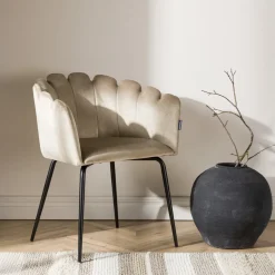 Eetkamerstoel Kyrstle Met armleuning, Velvet