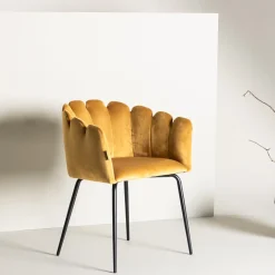 Eetkamerstoel Kyrstle Met armleuning, Velvet