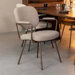 Eetkamerstoel Lausanne Met armleuning, Bouclé