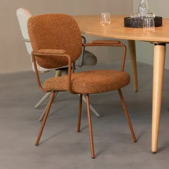 Eetkamerstoel Lausanne Met armleuning, Bouclé