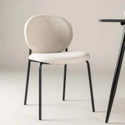 Eetkamerstoel Marguita Bouclé, kleur Beige