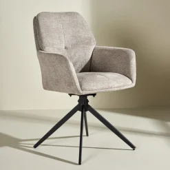 Eetkamerstoel Montie Geweven stof, kleur Bruin