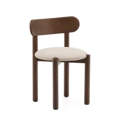 Eetkamerstoel Nebai Eikenhout en chenille