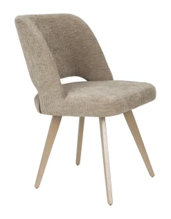 Eetkamerstoel Nohemi Chenille, kleur Bruin