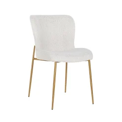 Eetkamerstoel Odessa Bouclé, kleur Wit