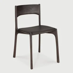 Eetkamerstoel PI Gevernist Teakhout, kleur Donkerbruin