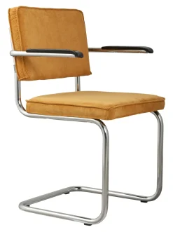 Eetkamerstoel Ridge Met armleuning, Ribstof