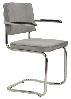 Eetkamerstoel Ridge Met armleuning, Kink, Ribstof