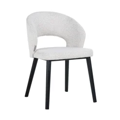 Eetkamerstoel Savoy Bouclé, kleur Wit