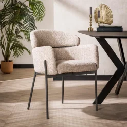 Eetkamerstoel Shallen Bouclé