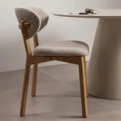 Eetkamerstoel Udar Geweven stof, kleur Naturel