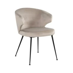 Eetkamerstoel Xandra Velvet, kleur Khaki