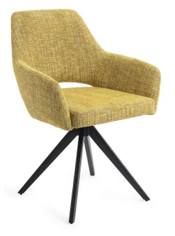 Eetkamerstoel Yanai Turn Black, Draaibaar