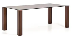 Eettafel Adularia Glas, kleur Bruin