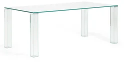 Eettafel Adularia Glas, kleur Transparant