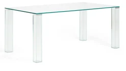 Eettafel Adularia Glas, kleur Transparant