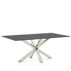 Eettafel Argo Glas, 200 x 100cm, kleur Zwart