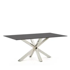 Eettafel Argo Glas, 180 x 100cm, kleur Zwart