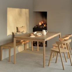 Eettafel Bok Gevernist Eikenhout, kleur Naturel