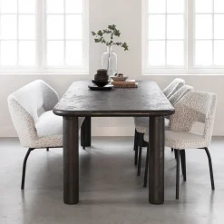 Eettafel Clio Betonlook, kleur Zwart