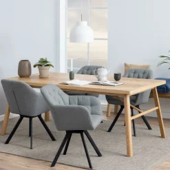 Eettafel Gregor Visgraat Eiken, 200 x 100cm