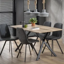 Eettafel Lakia 3D-eikenlook, kleur naturel