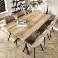 Eettafel Lakia 3D-eikenlook, kleur naturel