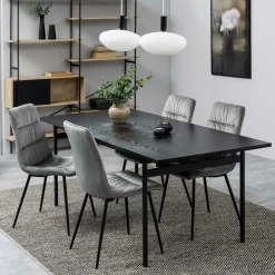 Eettafel Mick 200 x 90cm, kleur Zwart