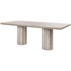 Eettafel Nebula Marmer en travertinlook, 225 x 100cm