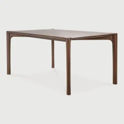 Eettafel PI Gevernist Teakhout, kleur Bruin