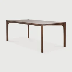 Eettafel PI Gevernist Teakhout, kleur Bruin