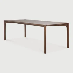 Eettafel PI Gevernist Teakhout, kleur Bruin