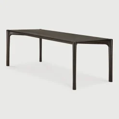 Eettafel PI Gevernist Teakhout, kleur Donkerbruin