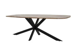 Eettafel Silvi Deens ovaal, Mangohout, kleur Naturel