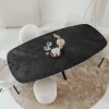 Eettafel Silvi Deens ovaal, Mangohout, kleur Zwart