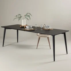 Eettafel Tabia MDF 230 x 85cm, kleur Zwart
