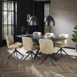 Eettafel Toria Deens ovaal, Marmerlook